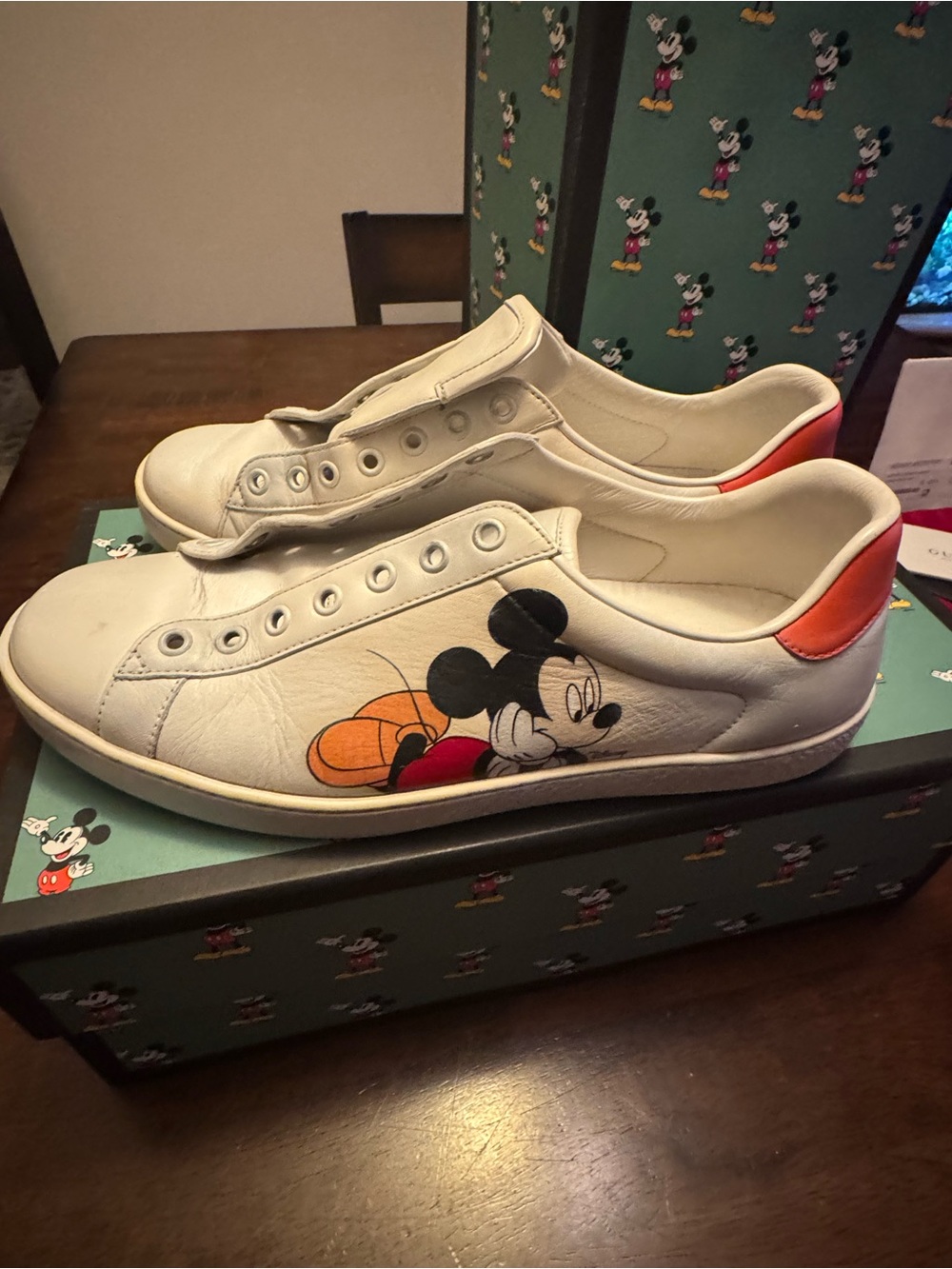 Authentic Gucci x Disney Mickey Mouse Sneakers - Picture 7 of 12